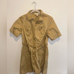 Michael Kors Short Sleeve Dress With Chain Belt